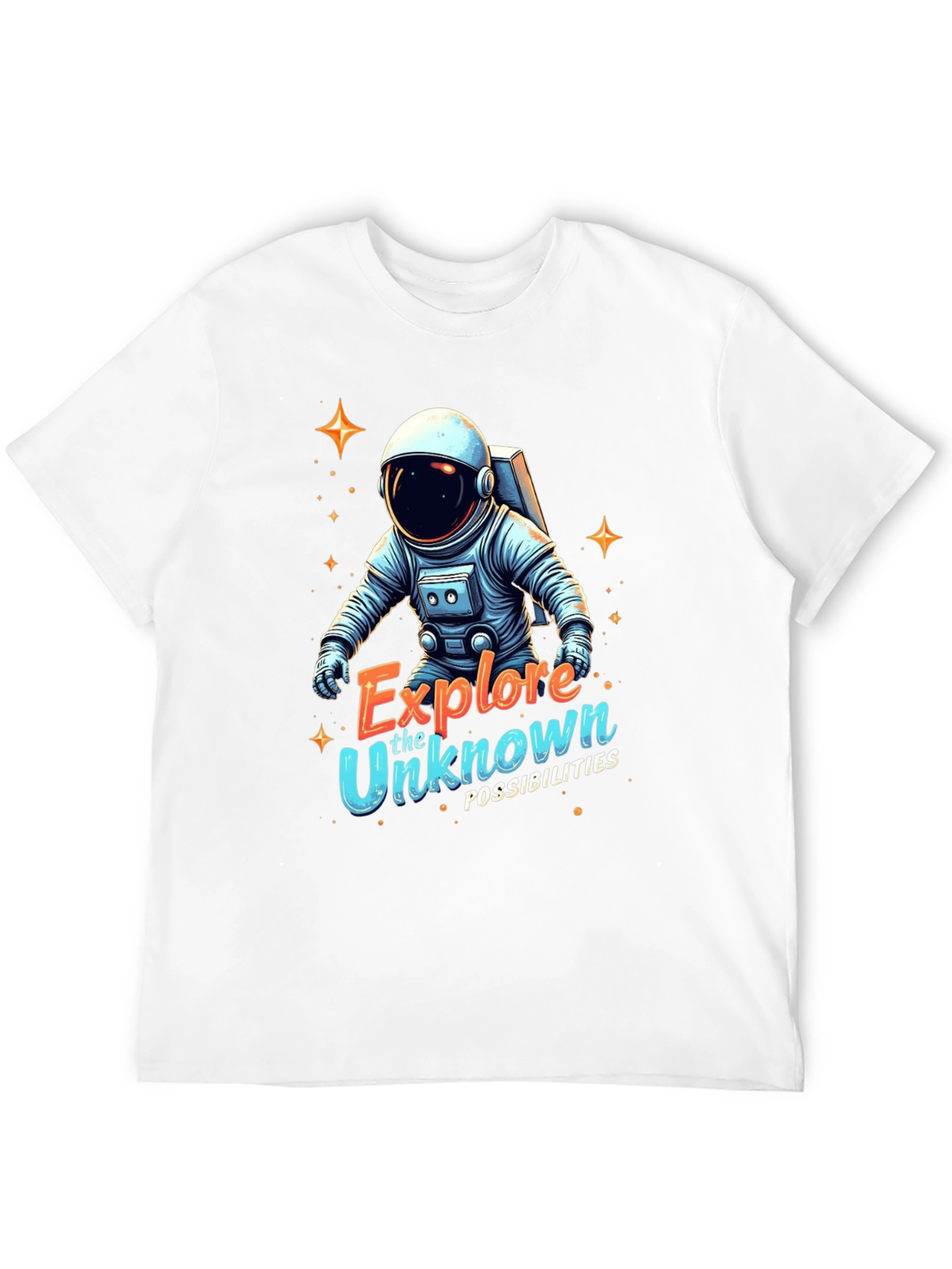 Explore Unknown Astronaut Black T-Shirt