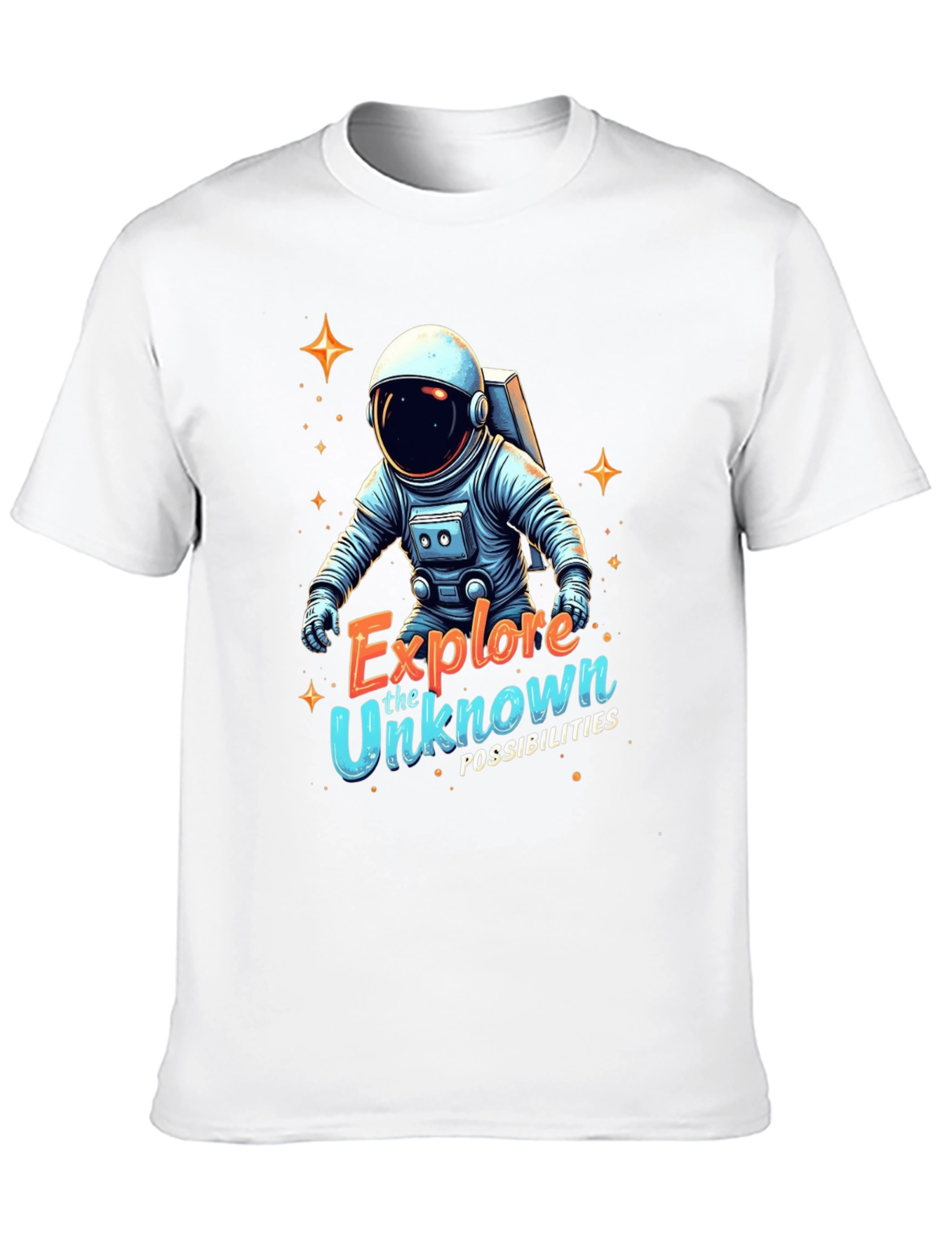 Explore Unknown Astronaut Black T-Shirt