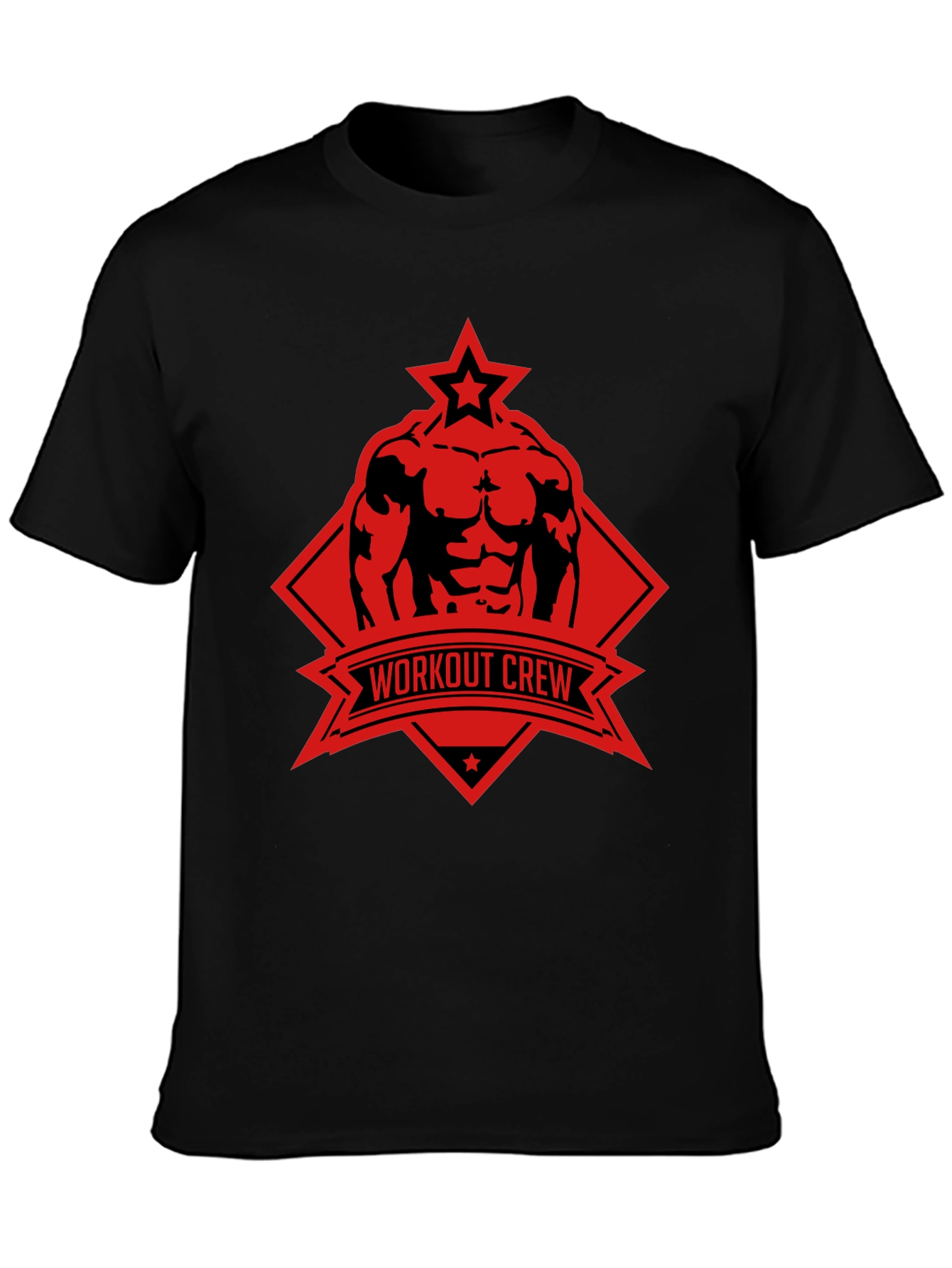 Workout Crew Graphic Tee - Black