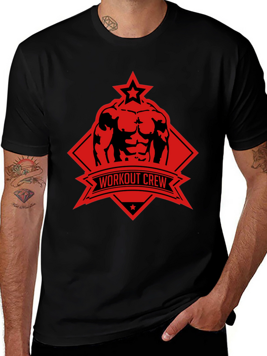 Workout Crew Graphic Tee - Black