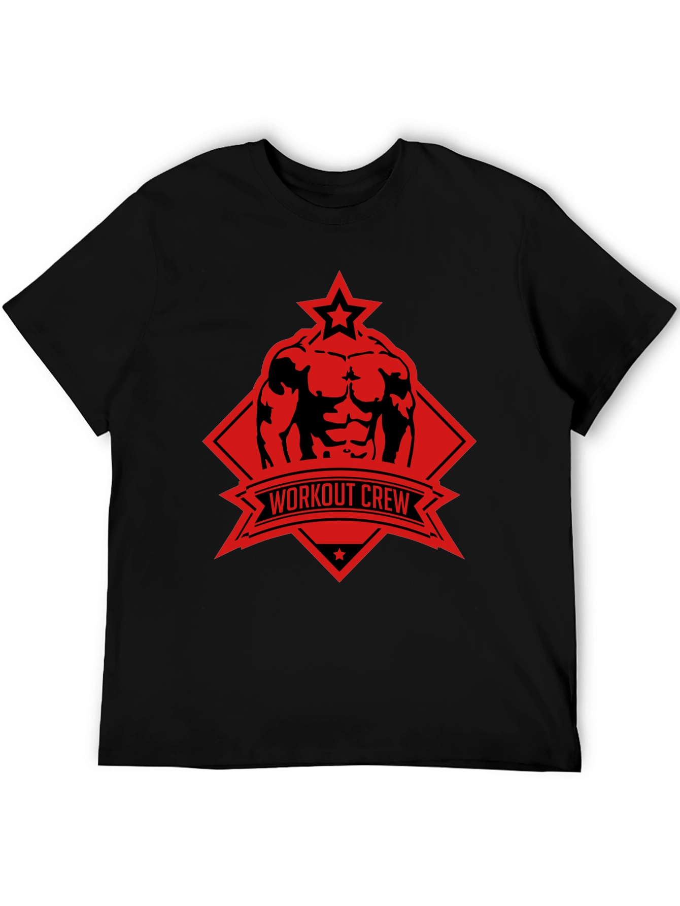 Workout Crew Graphic Tee - Black