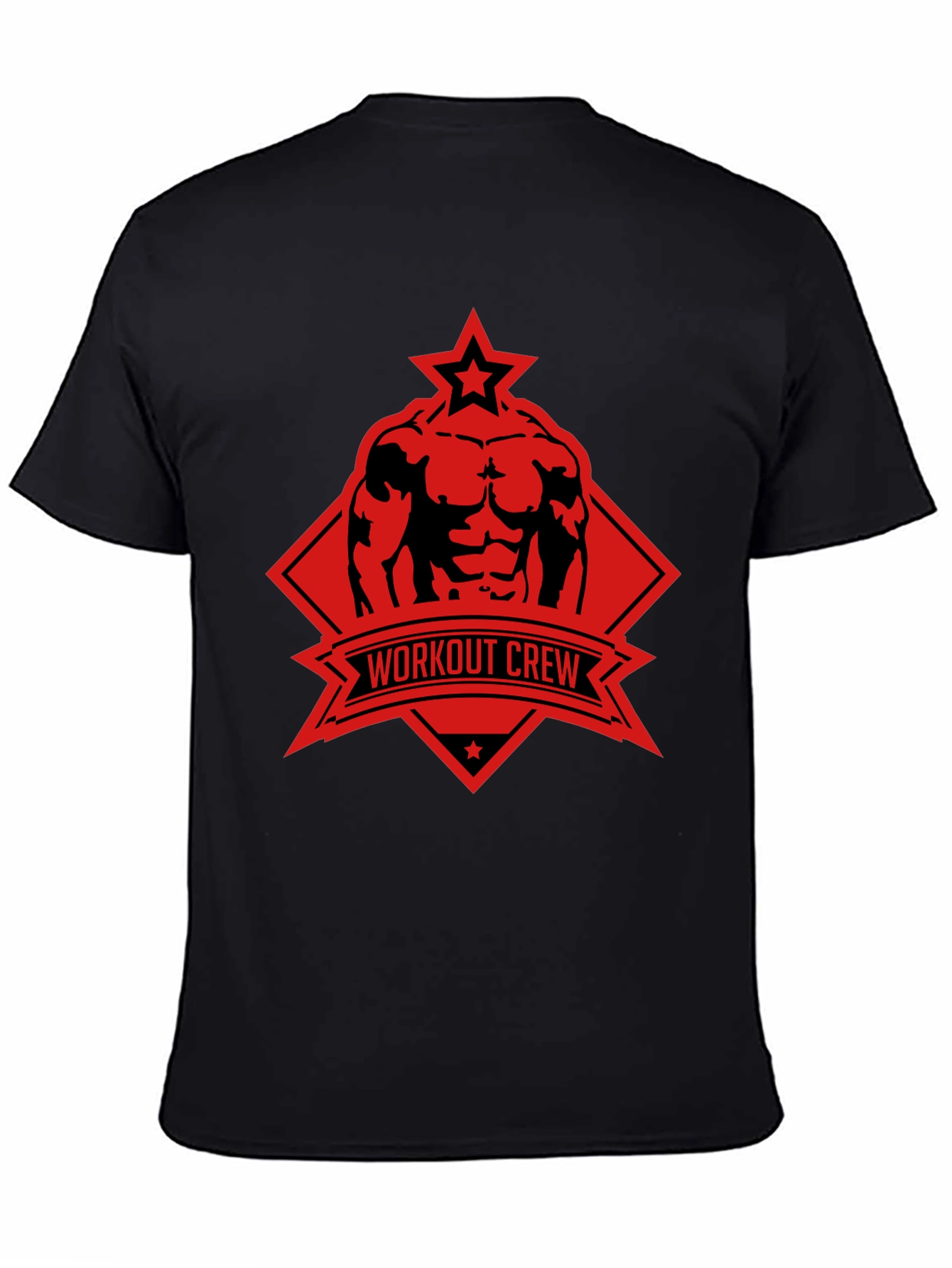 Workout Crew Graphic Tee - Black