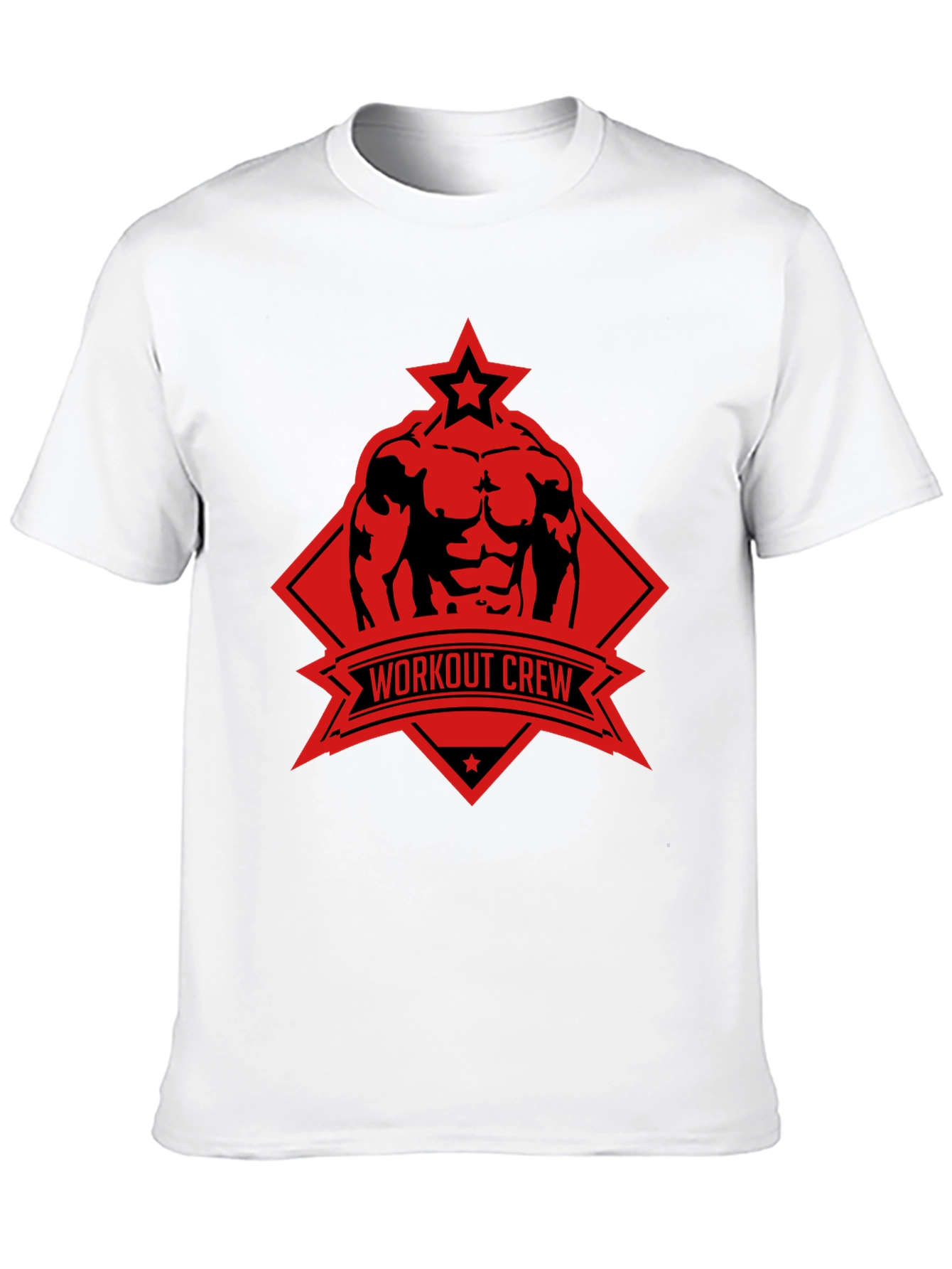 Workout Crew Graphic Tee - Black