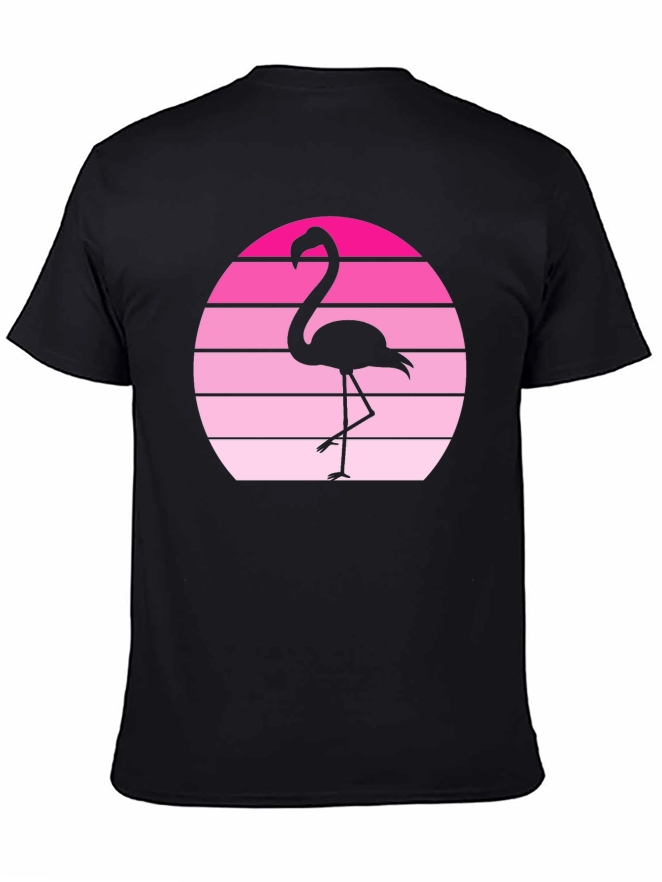 Retro Flamingo Graphic Tee - Sunset Vibes