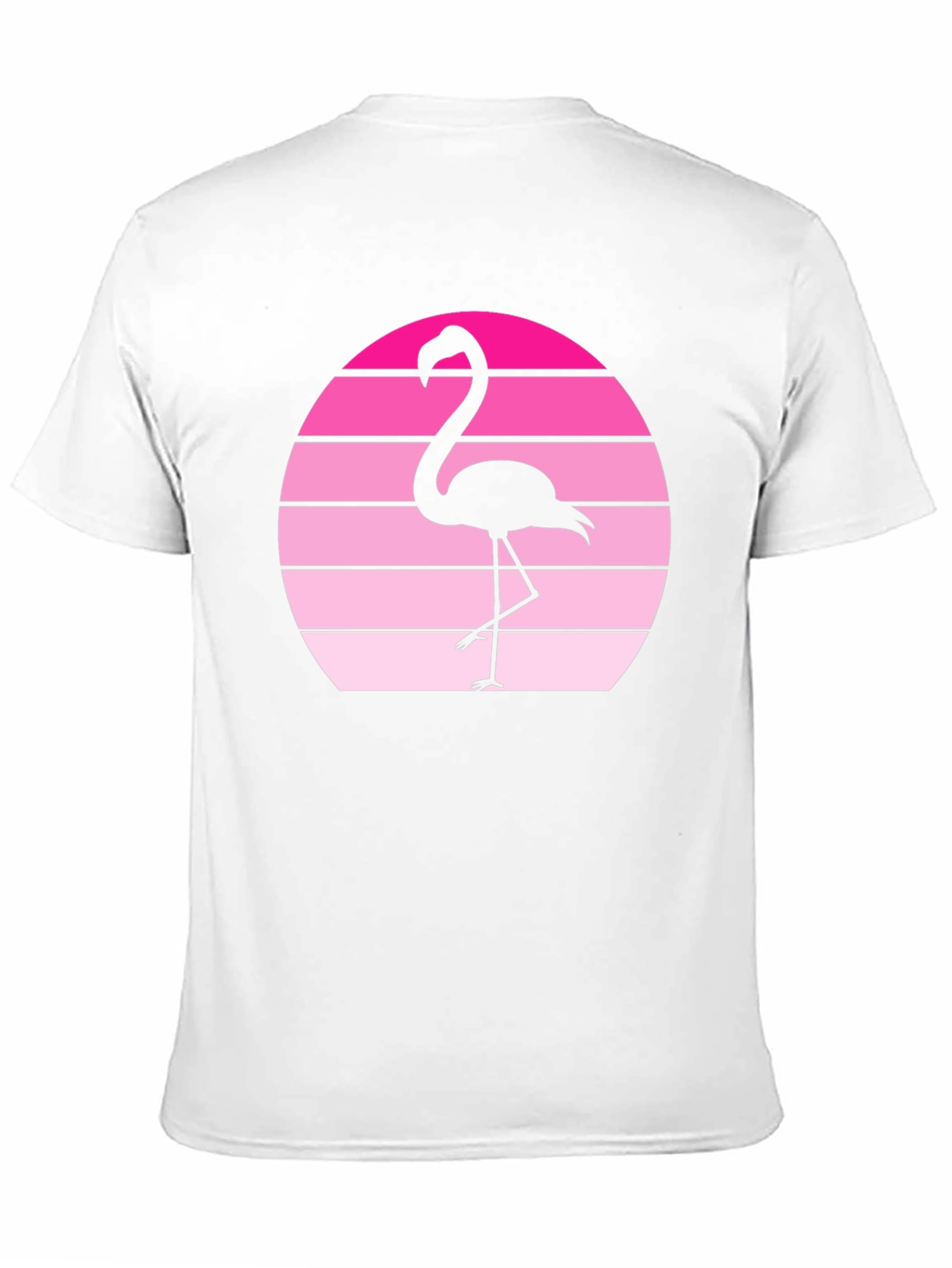 Retro Flamingo Graphic Tee - Sunset Vibes