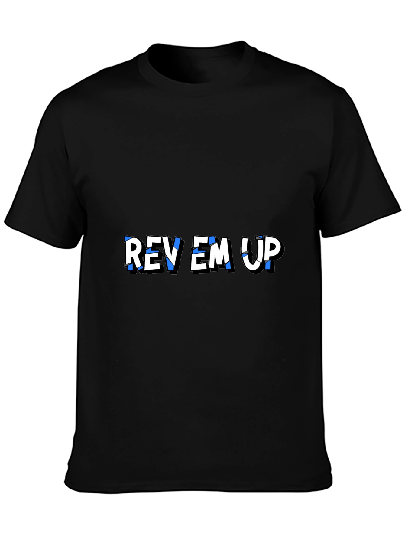 Rev Em Up Graphic T-Shirt - Stylish Black Tee