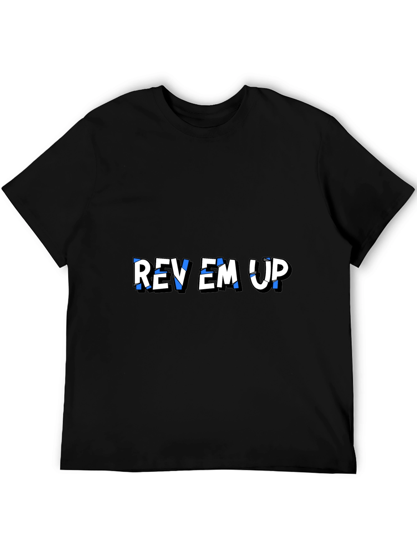 Rev Em Up Graphic T-Shirt - Stylish Black Tee
