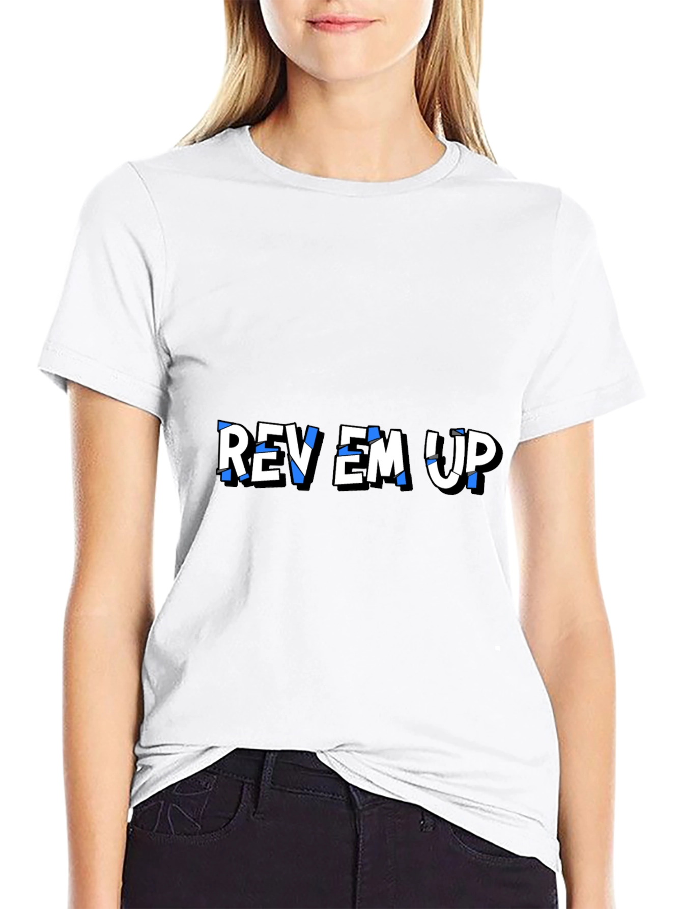 Rev Em Up Graphic T-Shirt - Stylish Black Tee