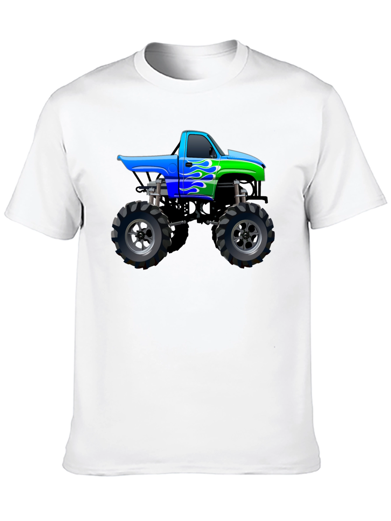 Monster Truck Graphic Tee - Black Cotton Blend