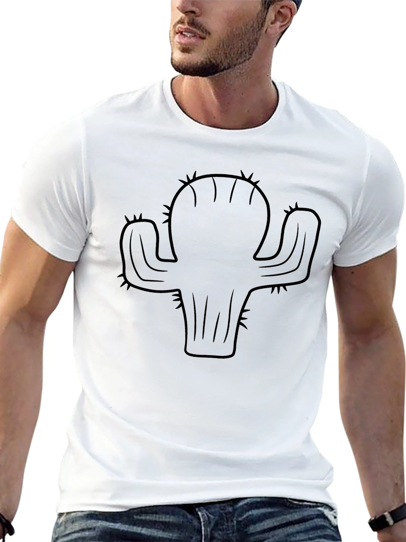 Cactus Graphic Black T-Shirt - Desert Style