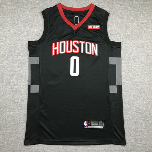Men's Houston Rockets Russell Westbrook #0 NBA Black Classics Swingman Jerseys