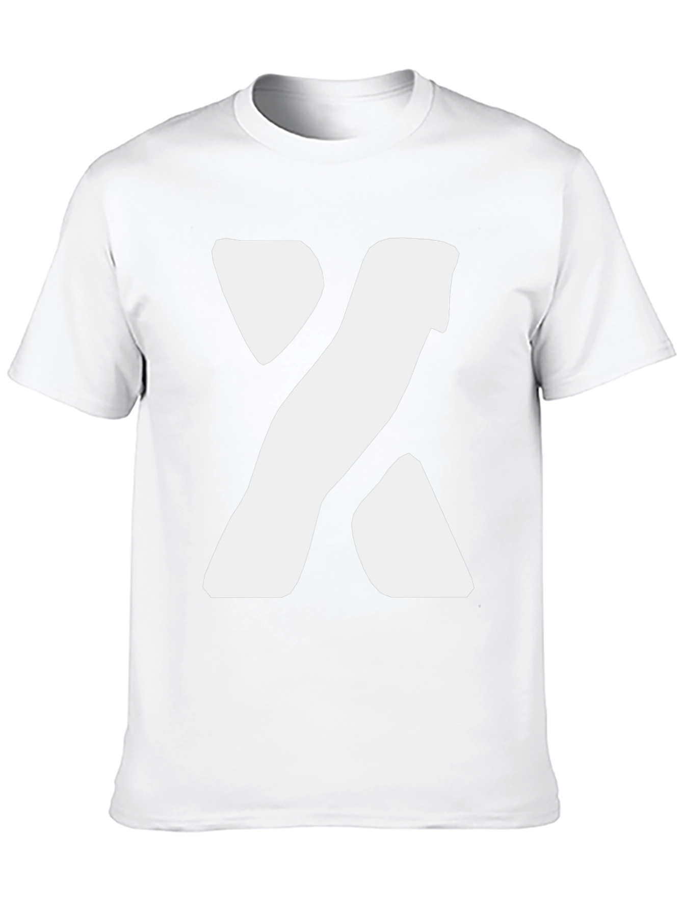 Bold X Graphic Tee - Black Cotton Blend
