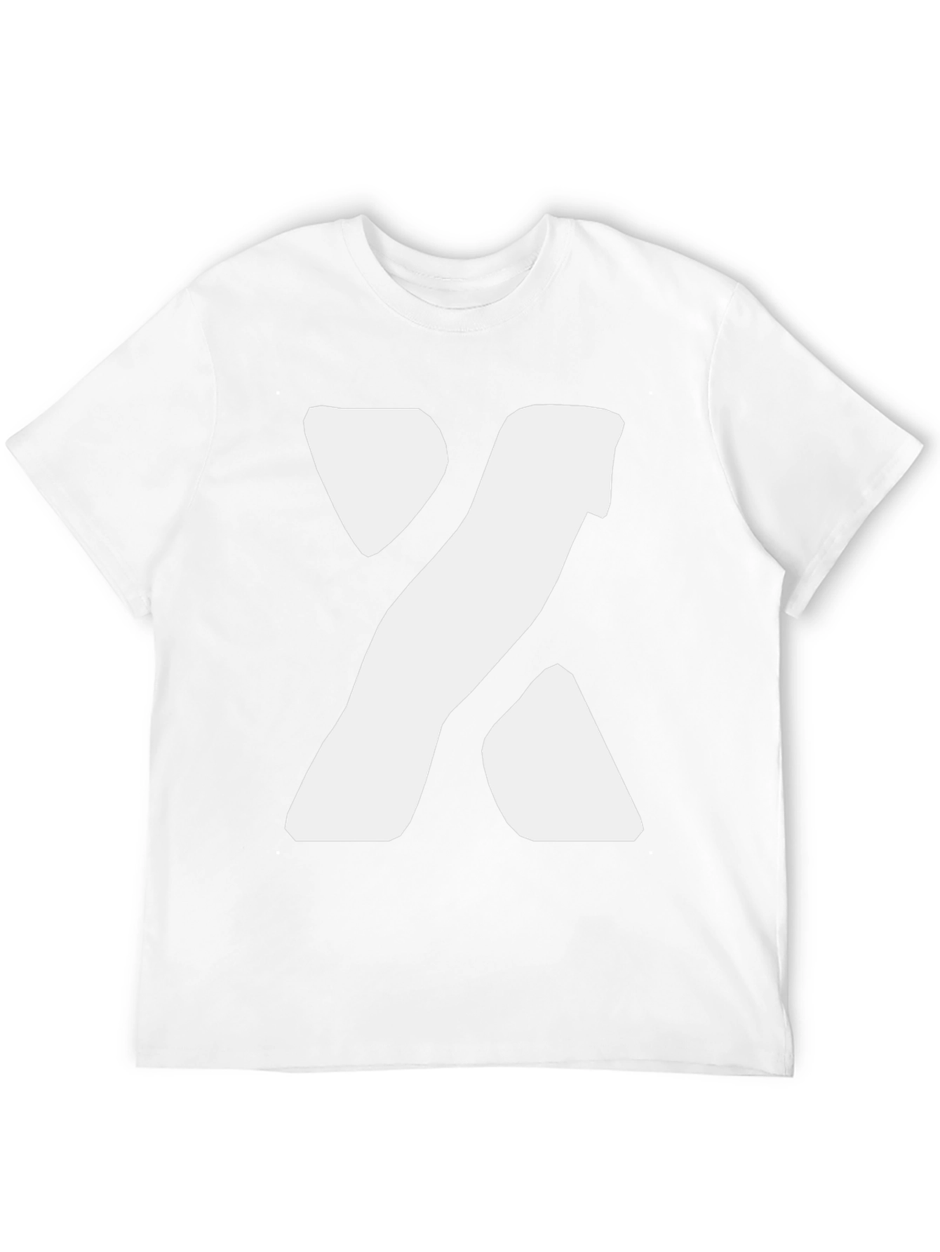Bold X Graphic Tee - Black Cotton Blend