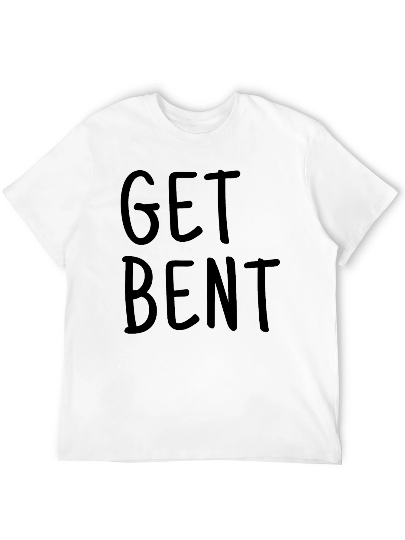 Get Bent Graphic T-Shirt - Black Crew Neck Tee