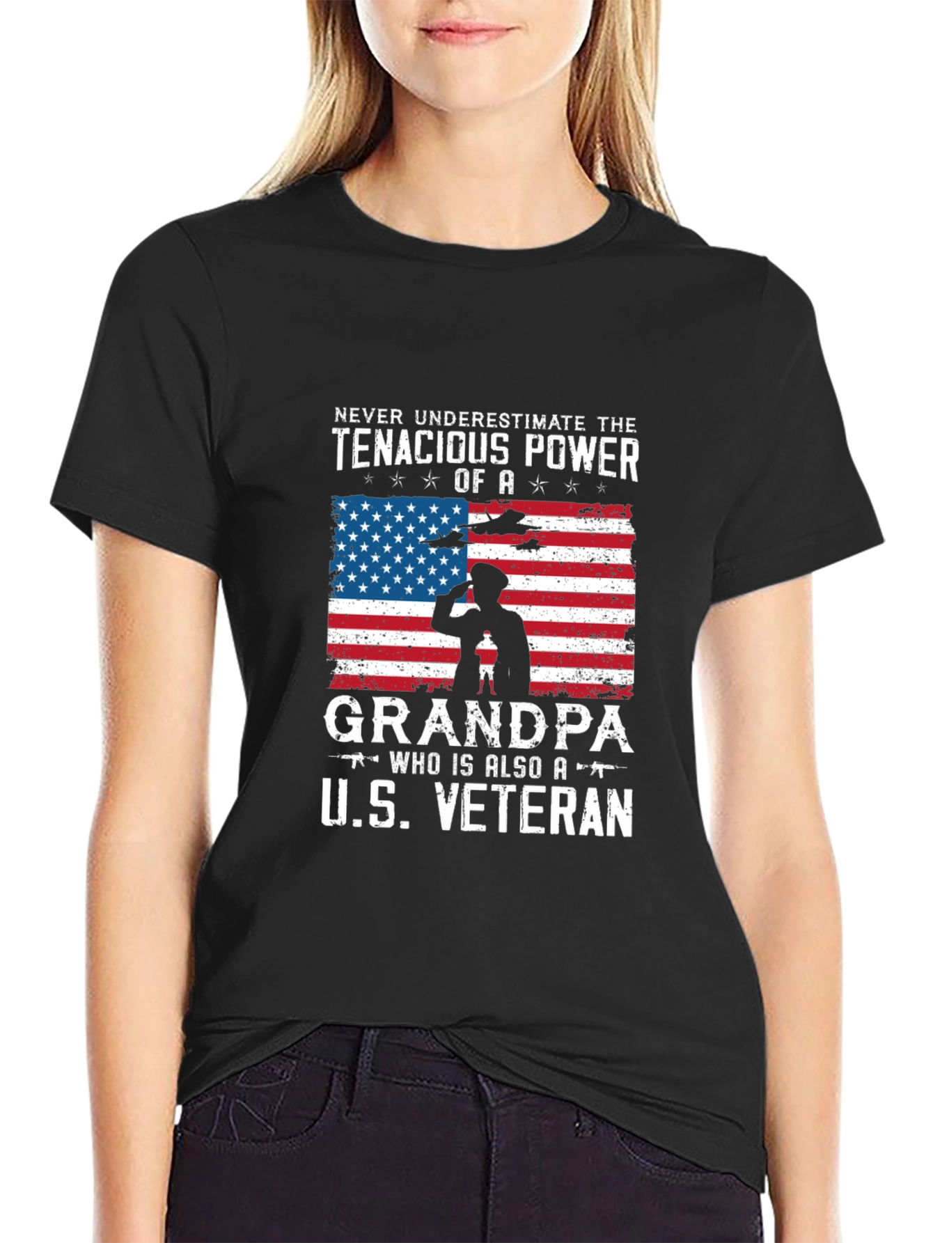 Tenacious Grandpa U.S. Veteran T-Shirt