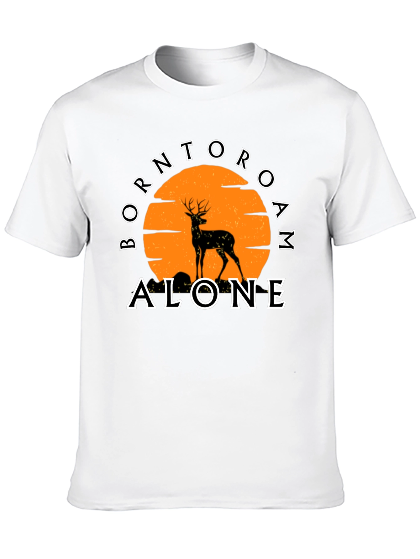 Born To Roam Alone Deer Graphic Tee