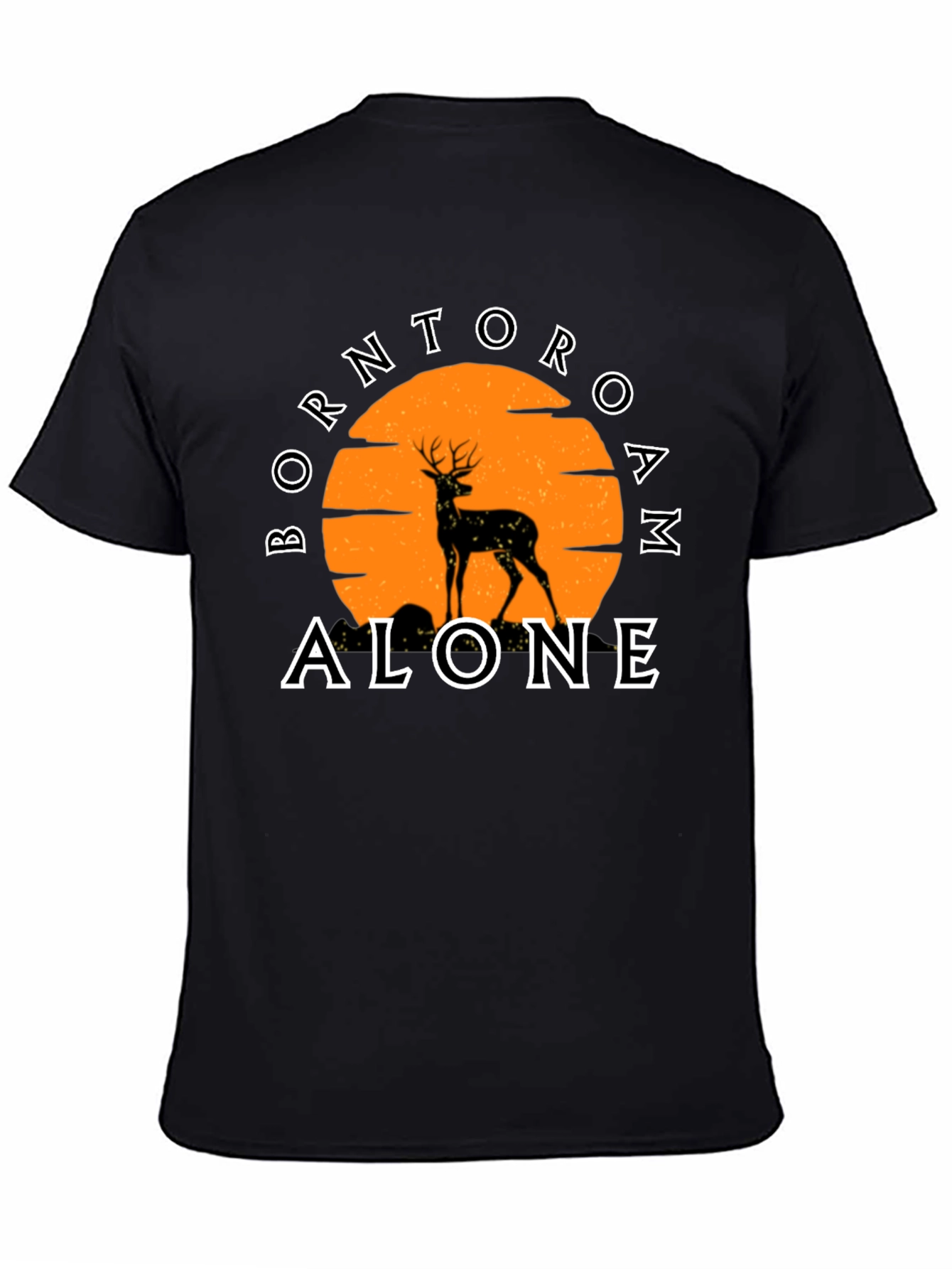 Born To Roam Alone Deer Graphic Tee