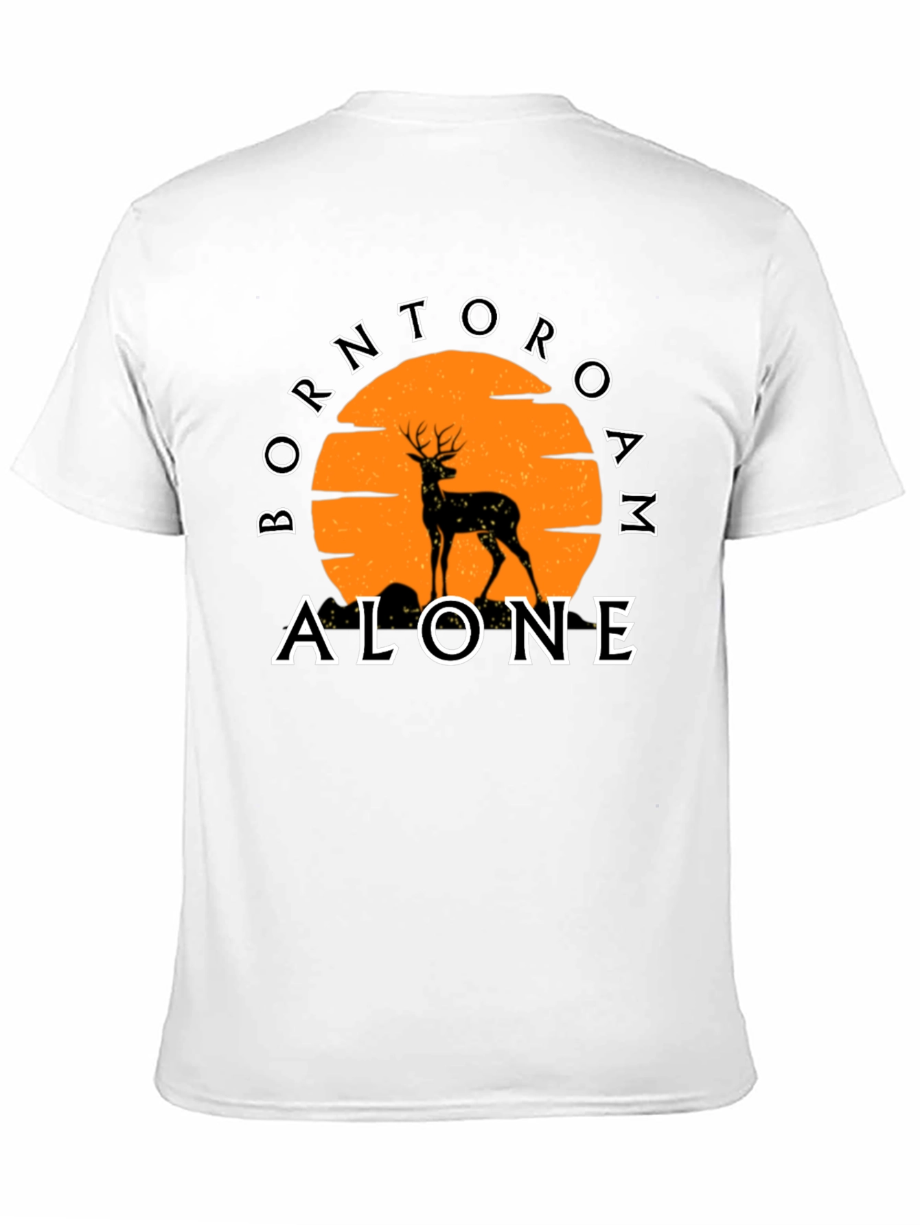 Born To Roam Alone Deer Graphic Tee