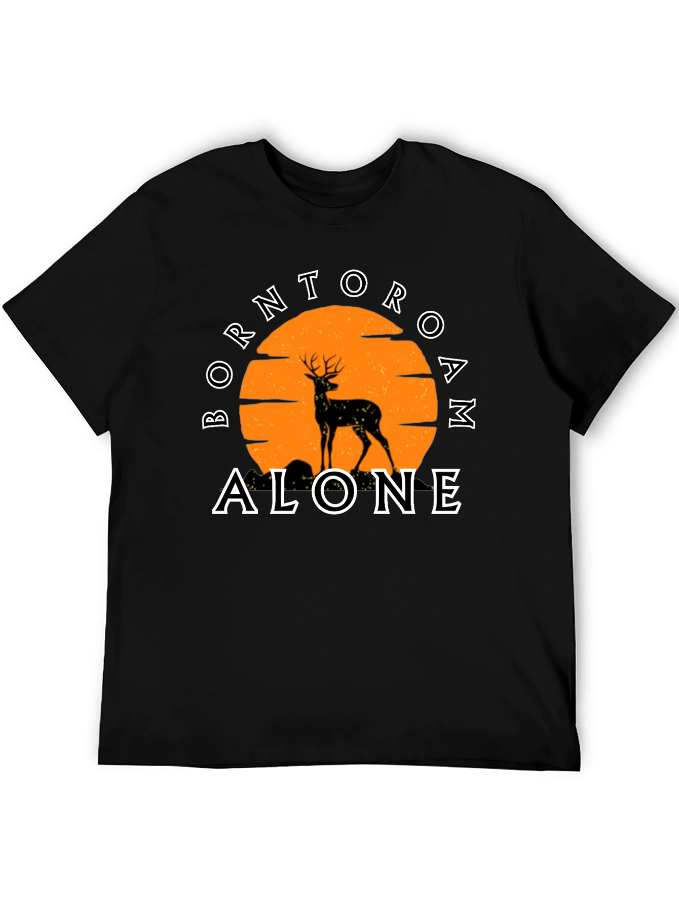 Born To Roam Alone Deer Graphic Tee