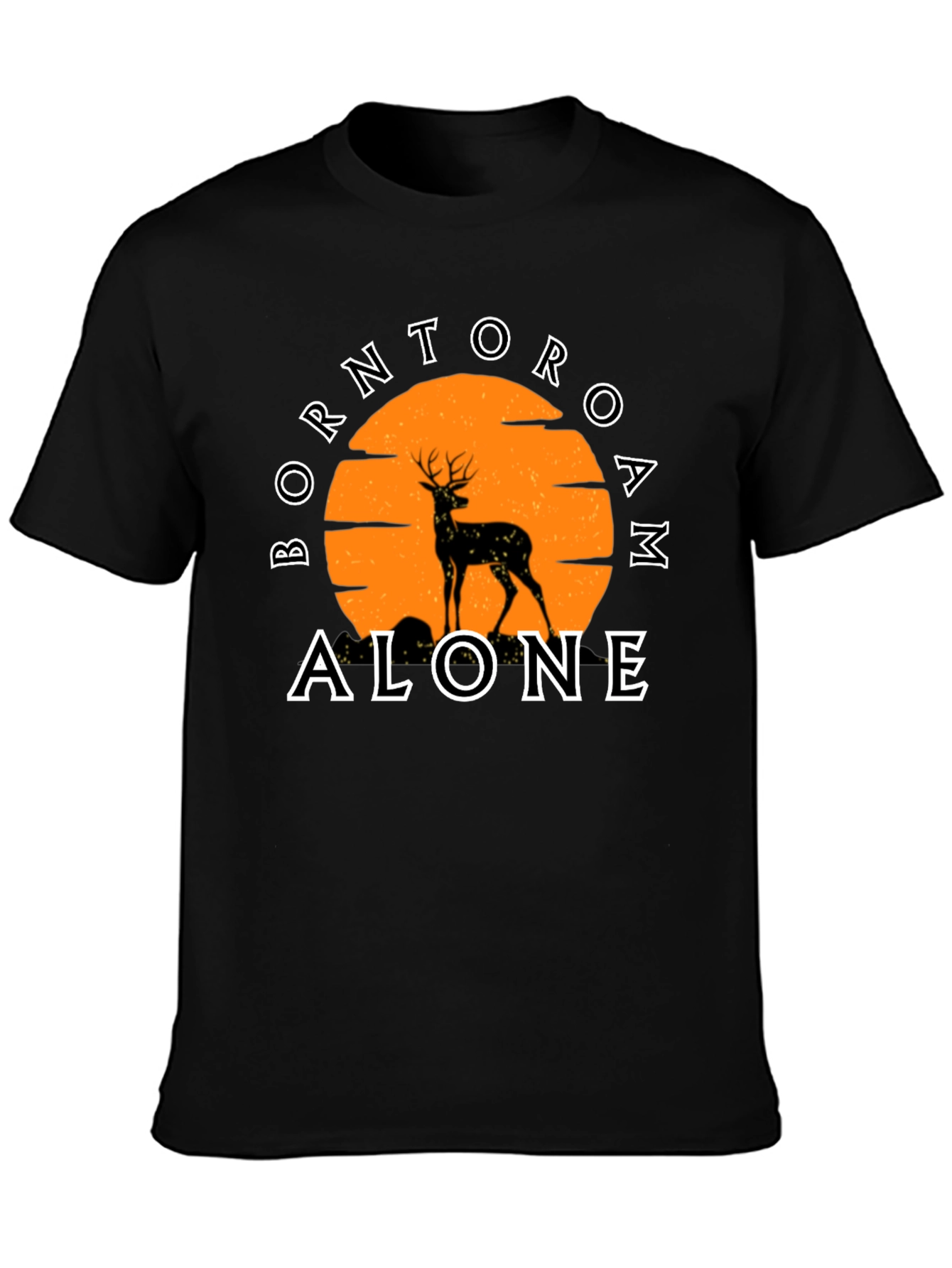 Born To Roam Alone Deer Graphic Tee