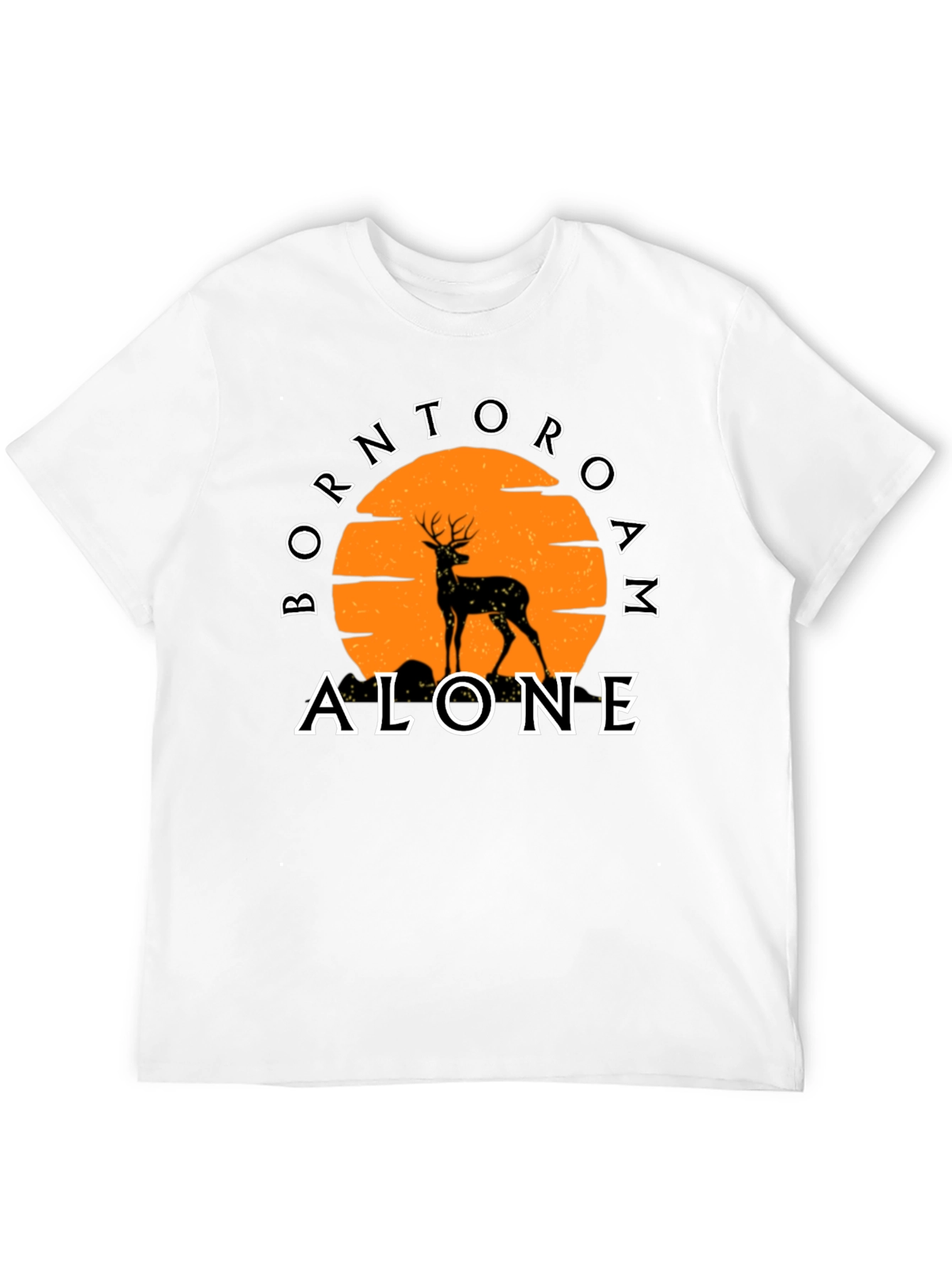Born To Roam Alone Deer Graphic Tee