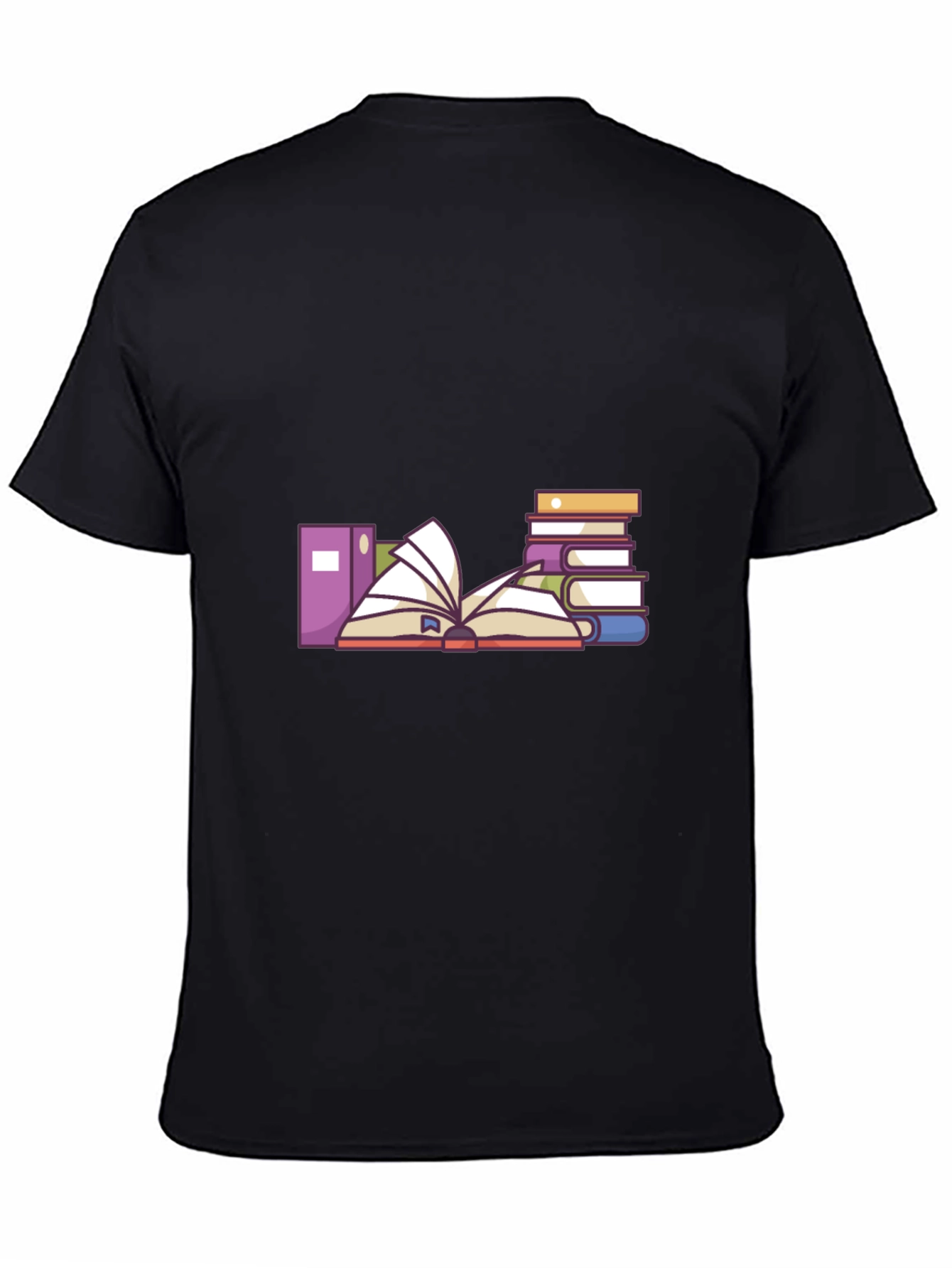 Bookworm Graphic Tee - Black Cotton Blend