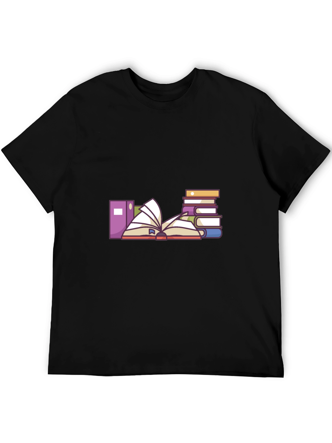 Bookworm Graphic Tee - Black Cotton Blend