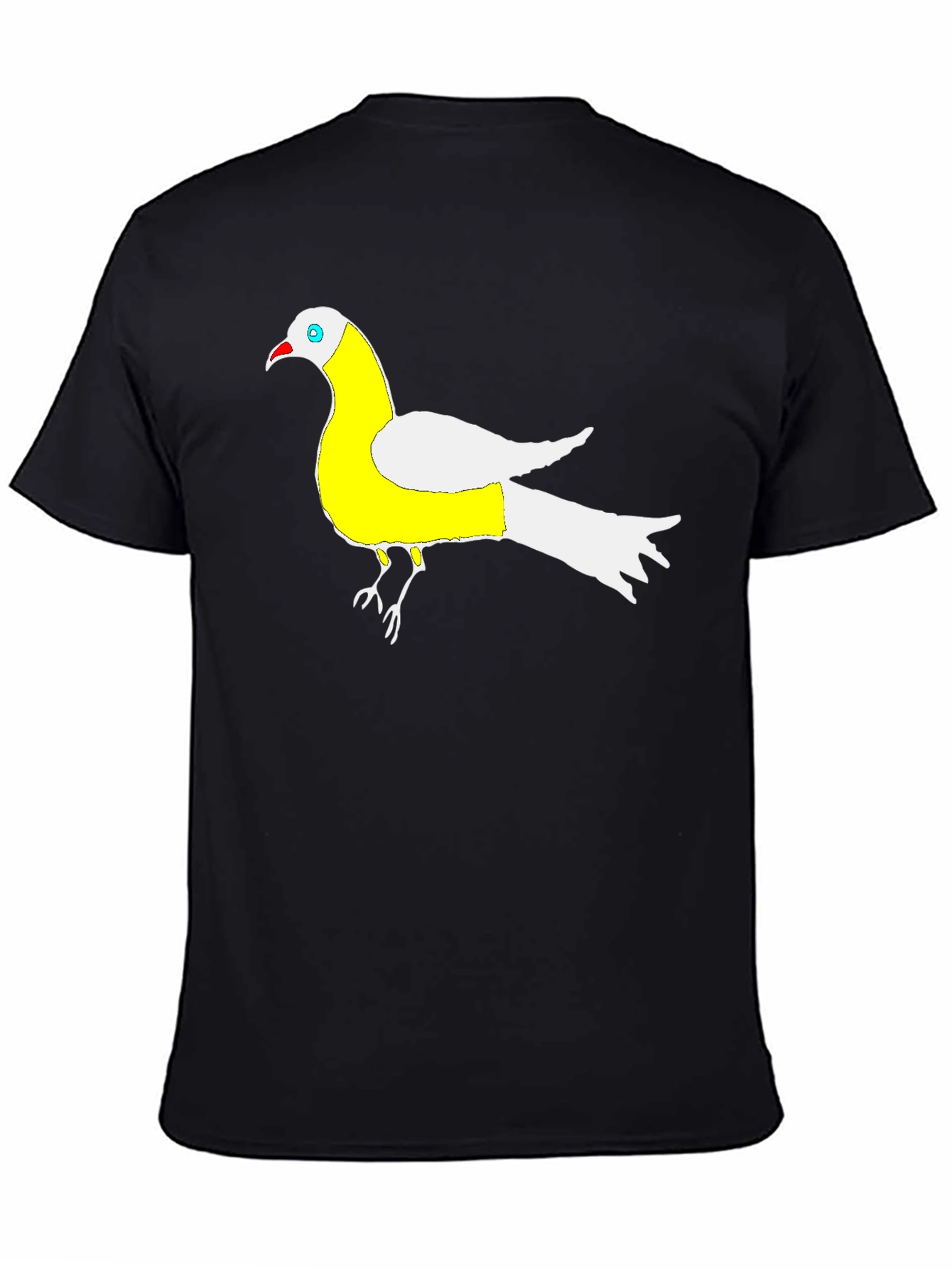 Unique Bird Graphic Black T-Shirt