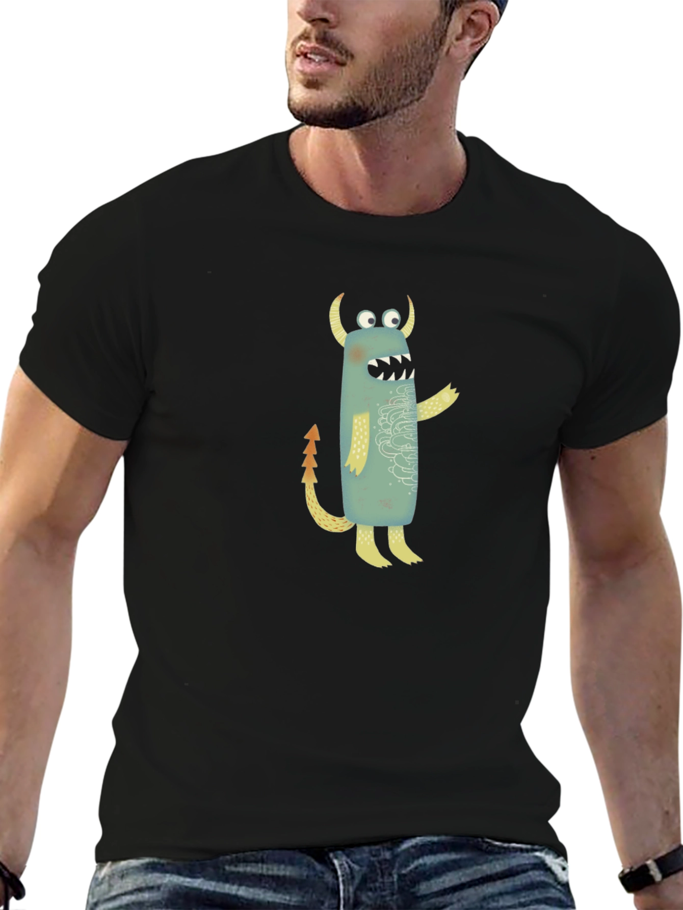 Monster Graphic Black T-Shirt