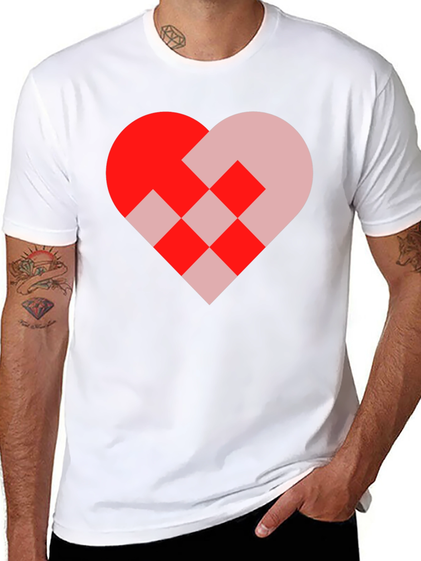 Heart Graphic Black T-Shirt