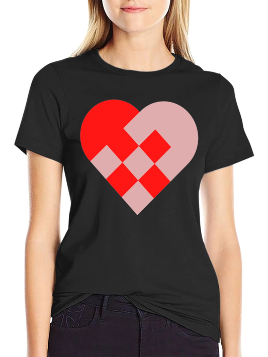Heart Graphic Black T-Shirt