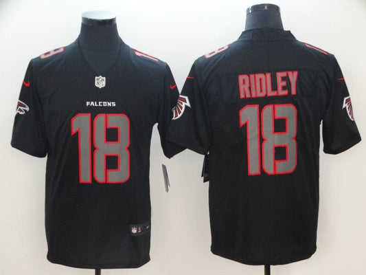 Men's Atlanta Falcons Calvin Ridley #18 Black Game Player Jerseys