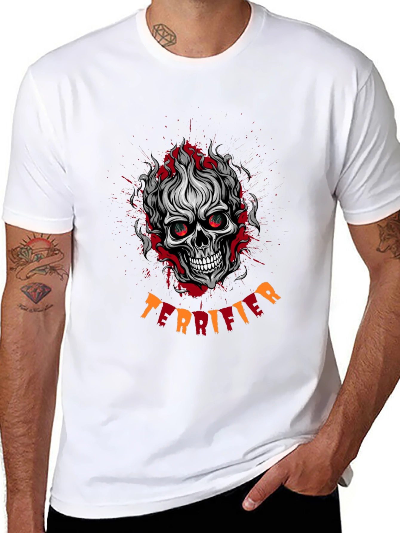 Terrifier Skull Graphic Black T-Shirt