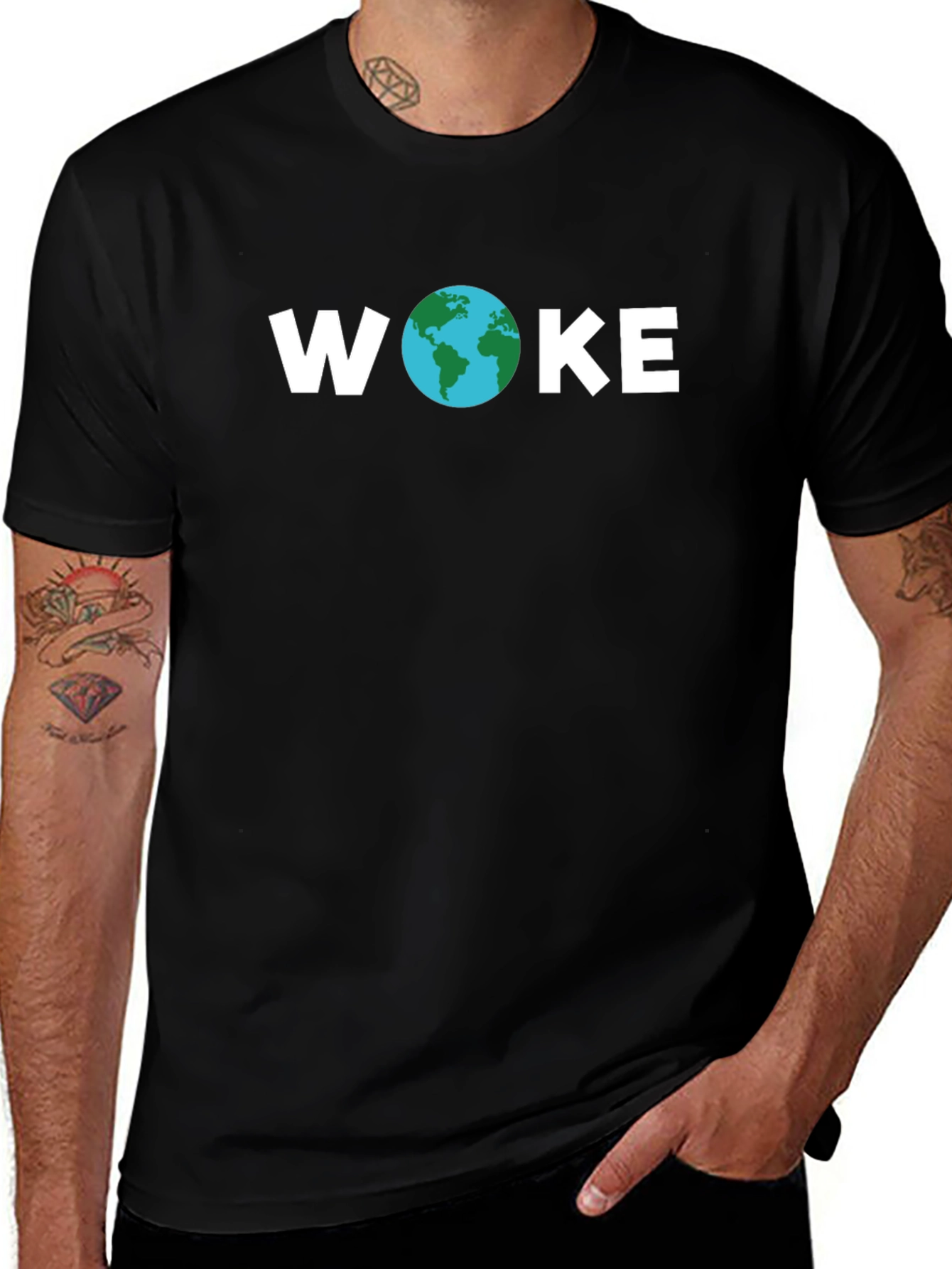 WOKE Earth T-Shirt - Eco-Conscious Design