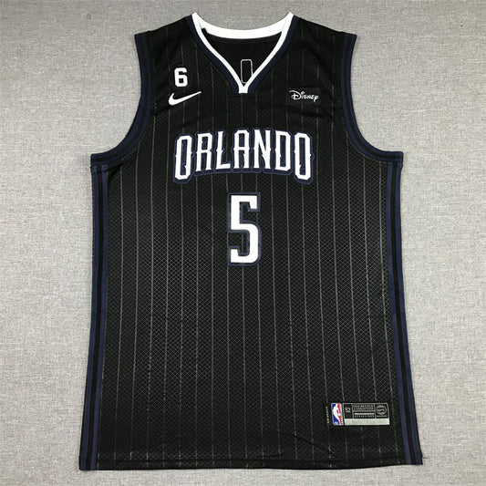 Men's Orlando Magic Paolo Banchero #5 Black 2022/23 Swingman Jerseys - City Edition