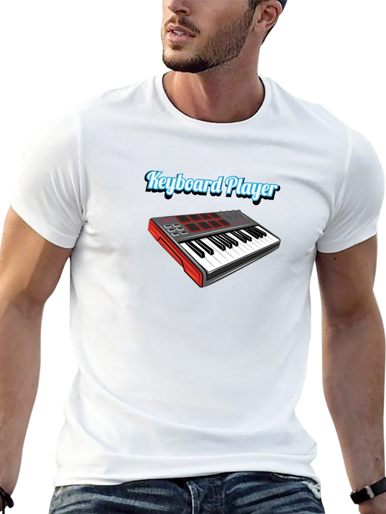 Keyboard Player Graphic T-Shirt