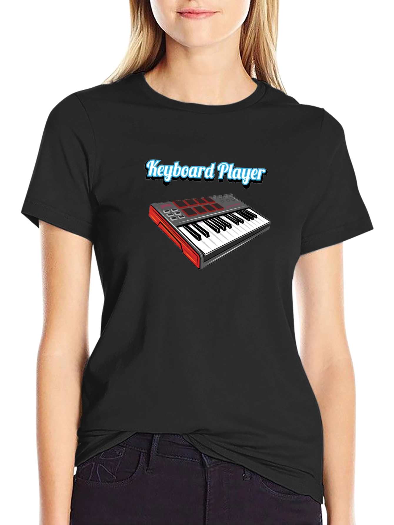 Keyboard Player Graphic T-Shirt