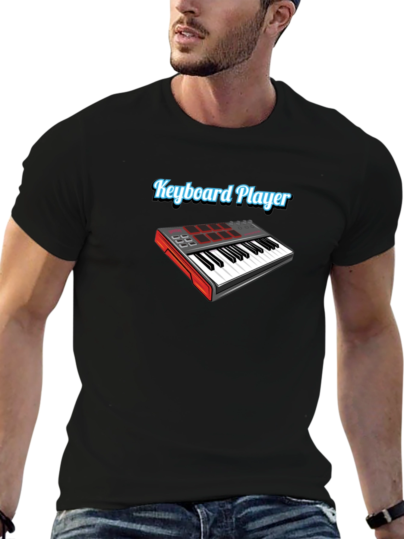 Keyboard Player Graphic T-Shirt
