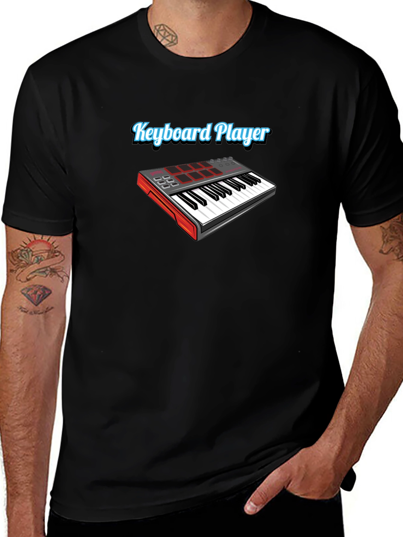 Keyboard Player Graphic T-Shirt