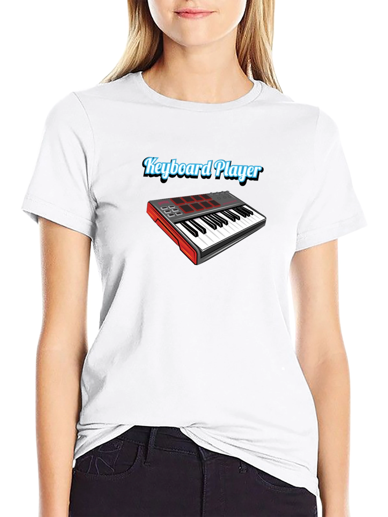 Keyboard Player Graphic T-Shirt