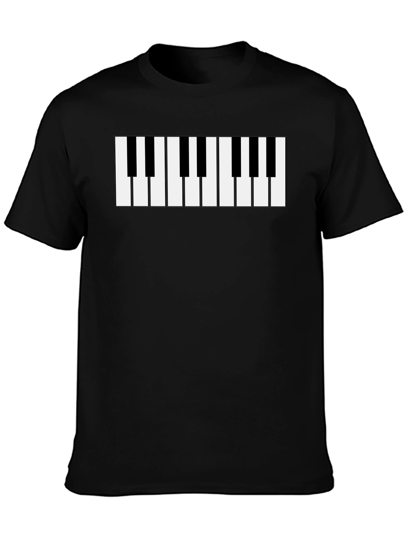 Piano Keys Graphic T-Shirt - Black Music Tee