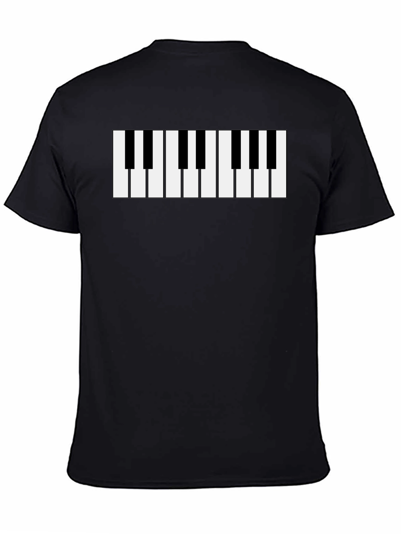 Piano Keys Graphic T-Shirt - Black Music Tee