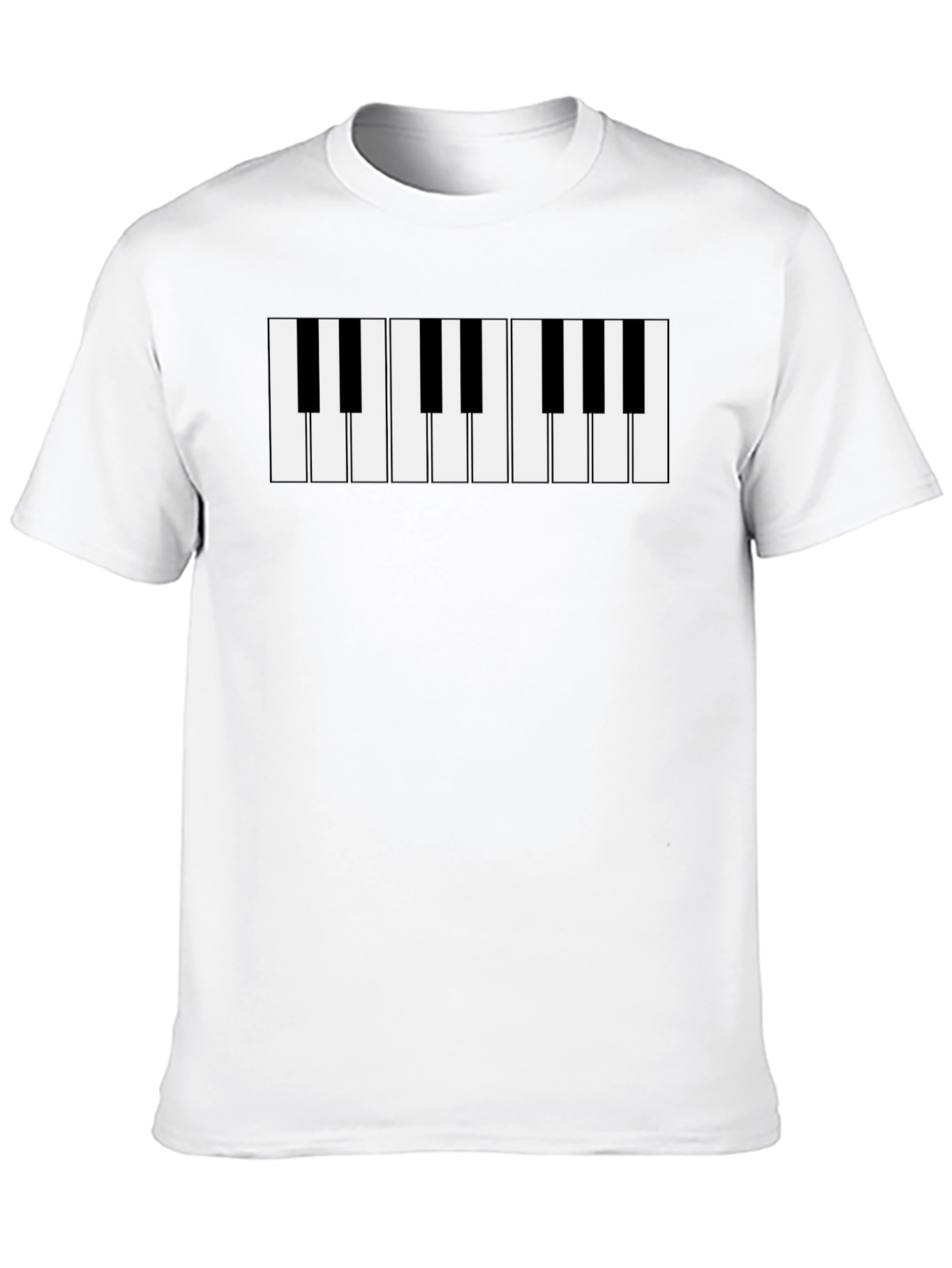 Piano Keys Graphic T-Shirt - Black Music Tee