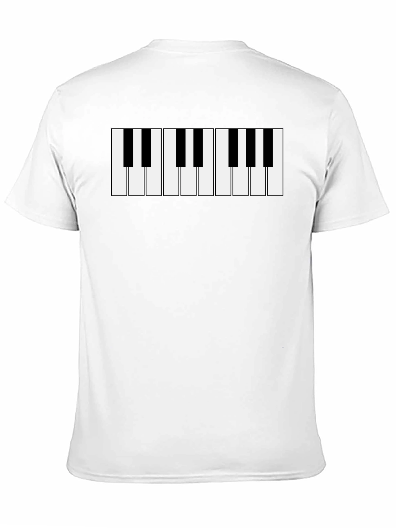 Piano Keys Graphic T-Shirt - Black Music Tee