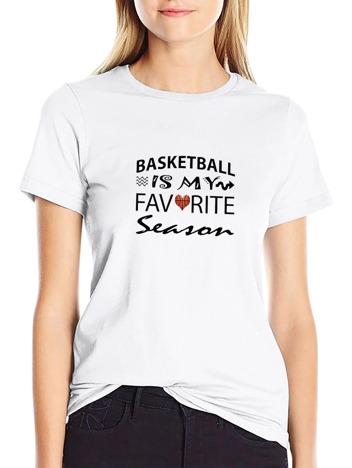 Basketball is My Favorite Season Black T-Shirt