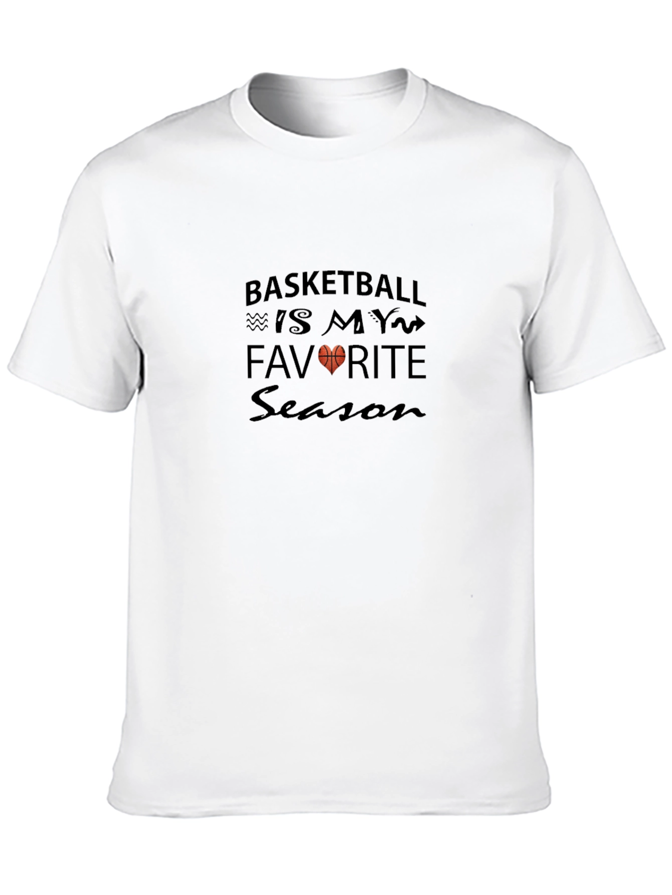 Basketball is My Favorite Season Black T-Shirt