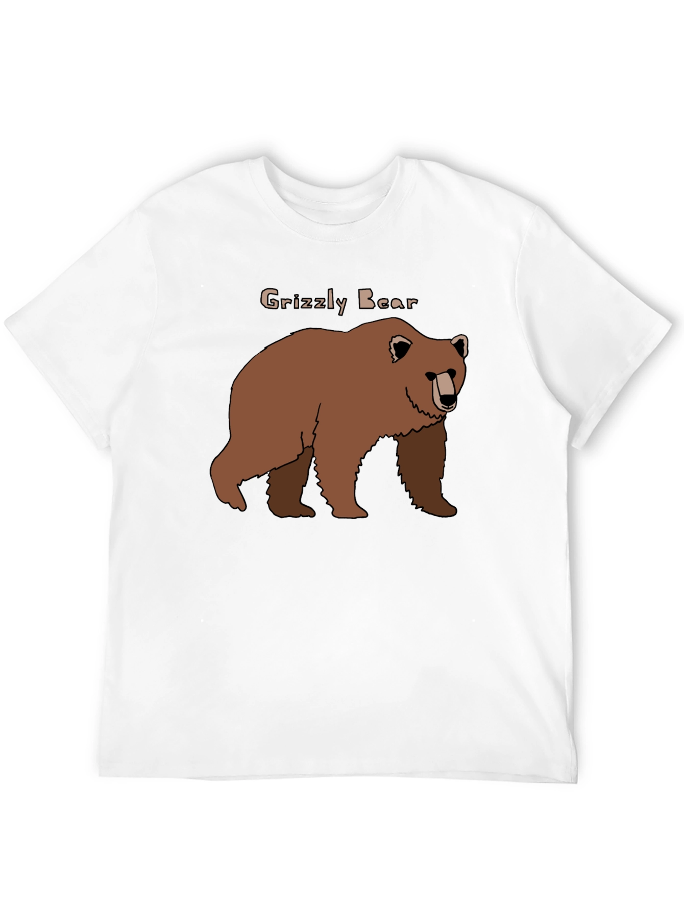 Grizzly Bear Graphic Tee - Black Cotton Blend
