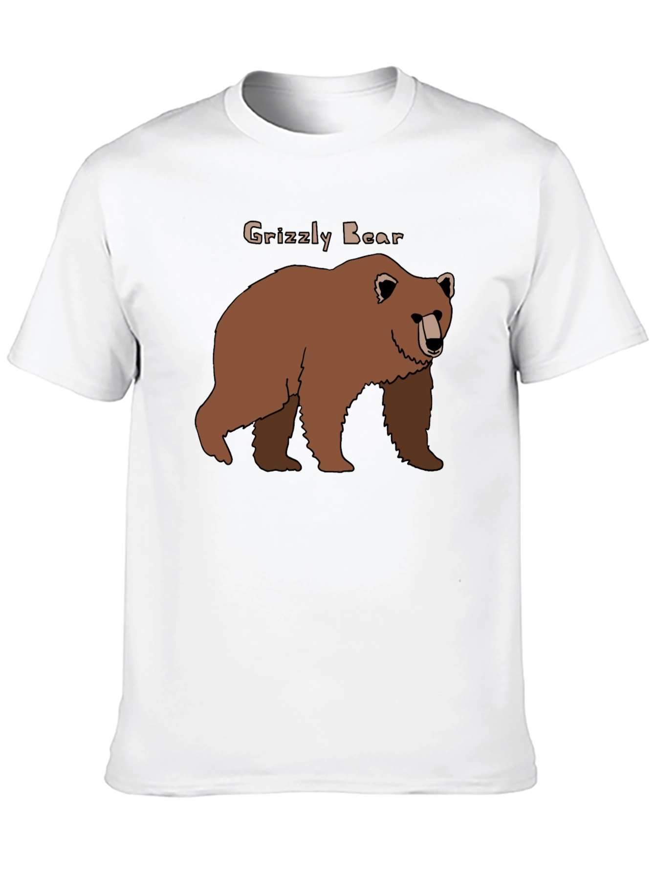 Grizzly Bear Graphic Tee - Black Cotton Blend