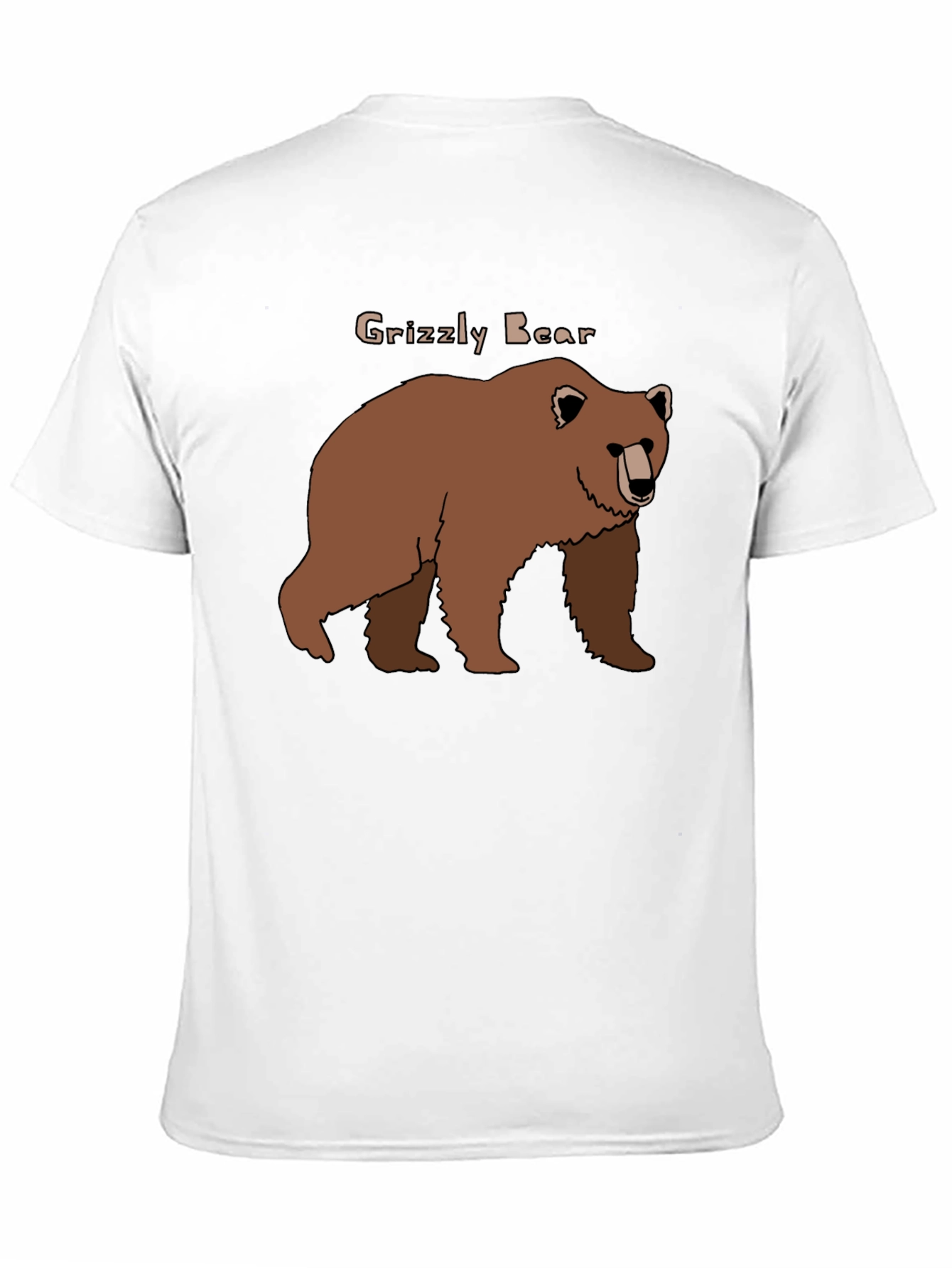 Grizzly Bear Graphic Tee - Black Cotton Blend