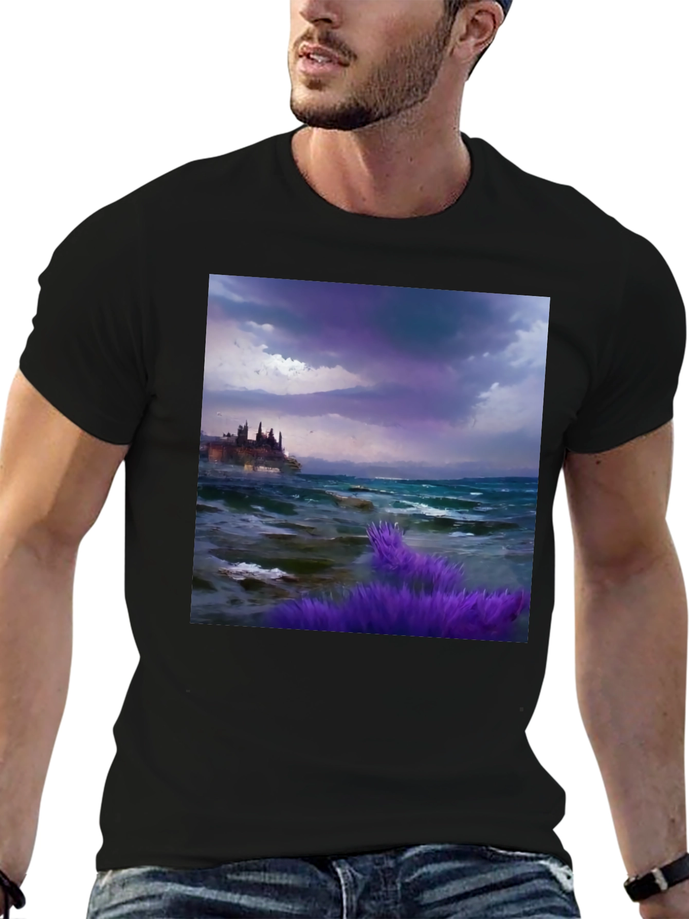 Stormy Coastline Graphic Tee